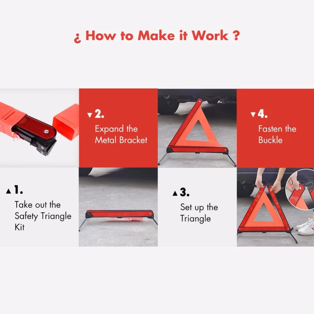 MYSBIKER Автомобильный аварийный пробой предупреждающий знак треугольная