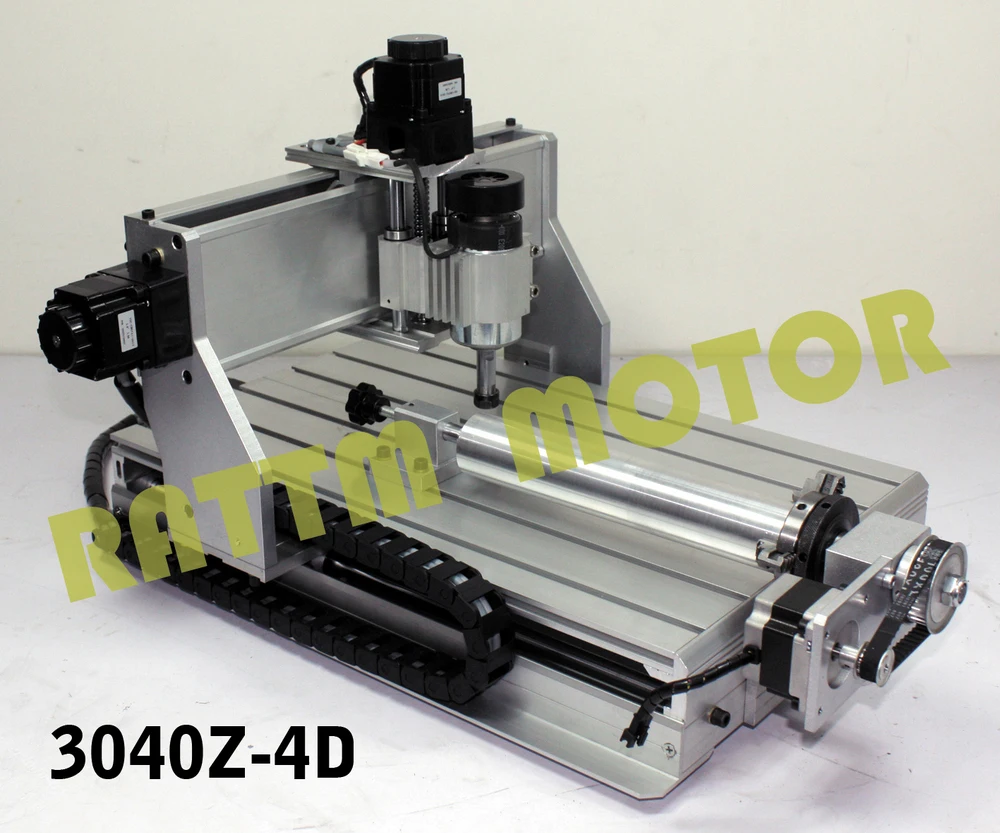 Комплект фрезерного станка с ЧПУ для гравировального 4 оси 3040Z 4D дерева ПВХ сплава