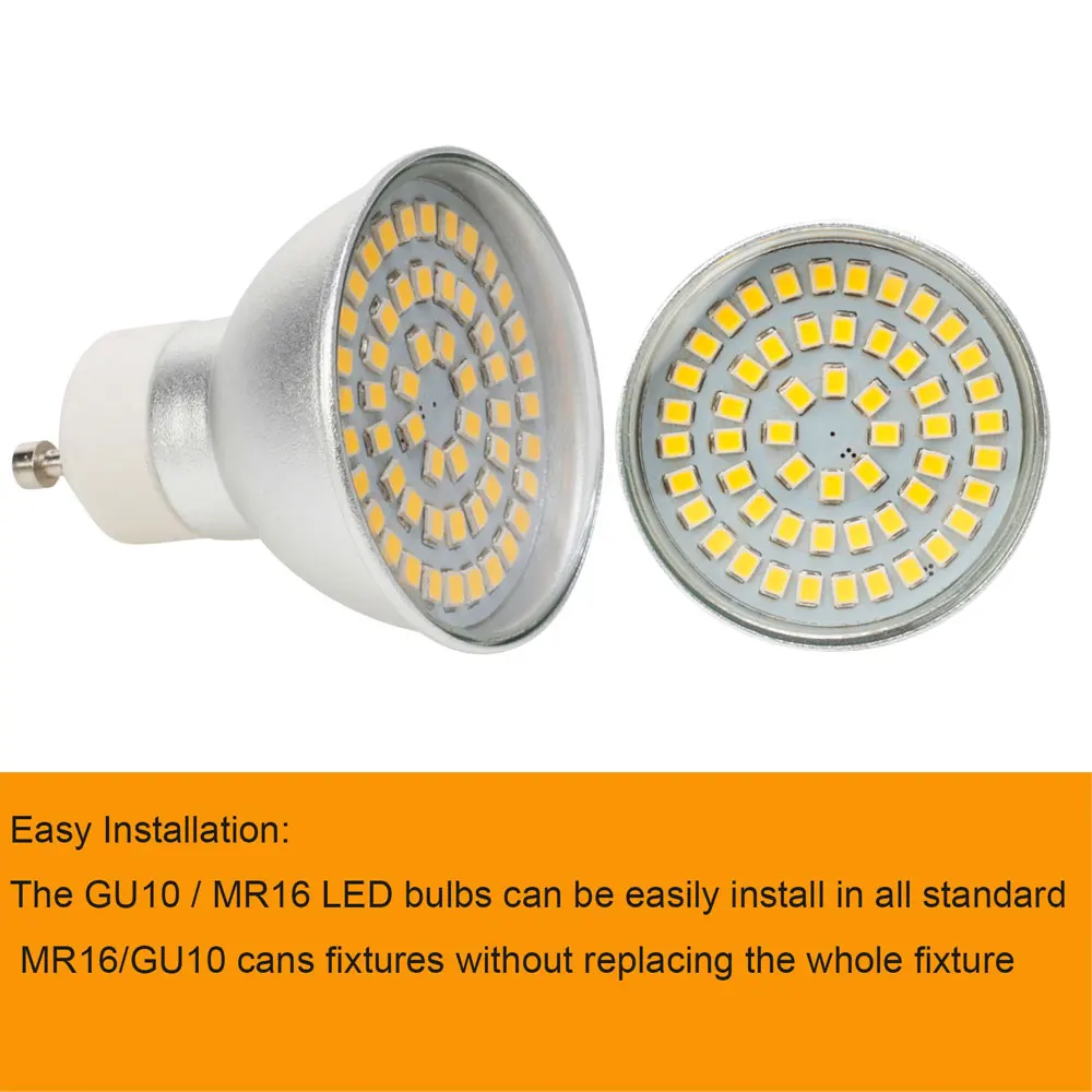 10 шт./лот GU10 светодиодные точечные лампочки 4 Вт 6 8 3528 SMD 110 В 220 в 12 24 стеклянный
