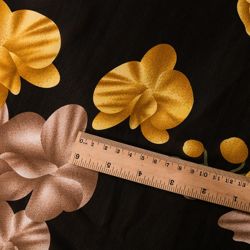 Горячая Распродажа шифоновая ткань с цветочным принтом для платья и широкие брюки для сезона foue можно увидеть хотя 25x150 см