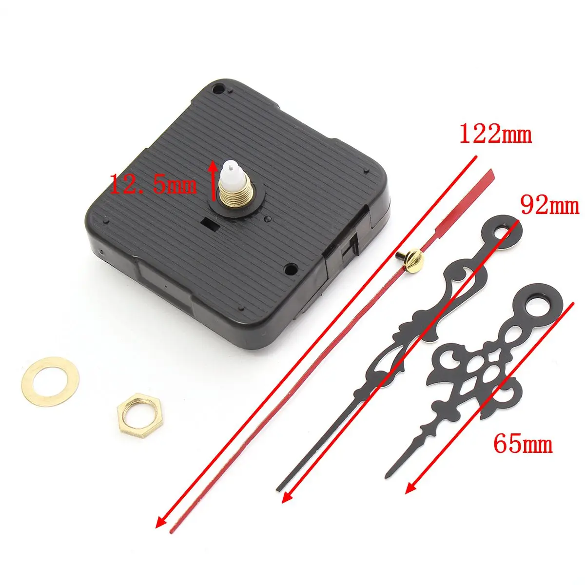 122x92x65mm DIY Silent Quartz Clock Movement Mechanism Hands Wall Repair Tool Parts Kit Set Scanning Cross Stitch Accessories