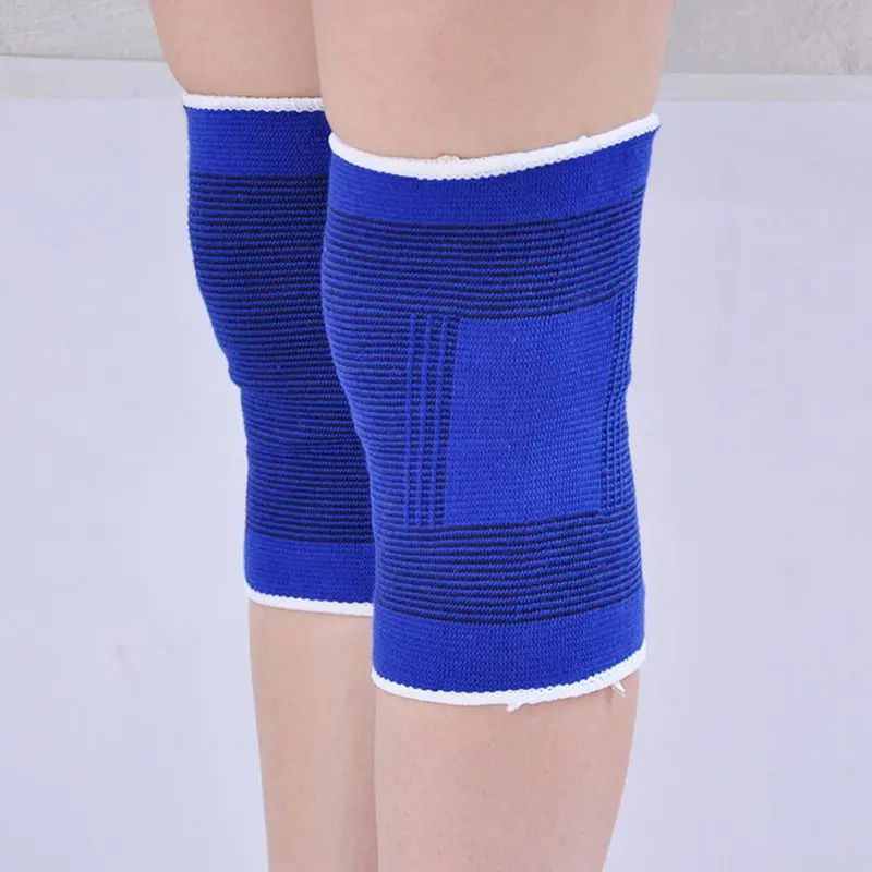 

2 Pcs Brace Elastic Muscle Support Compression Sleeve Sport Pain Relief Blue Outdoor Kneepad