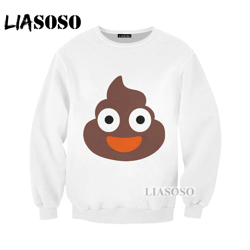 Liasoso новый мультфильм милый смайлик обувь для мужчин и женщин толстовка 3D цветной