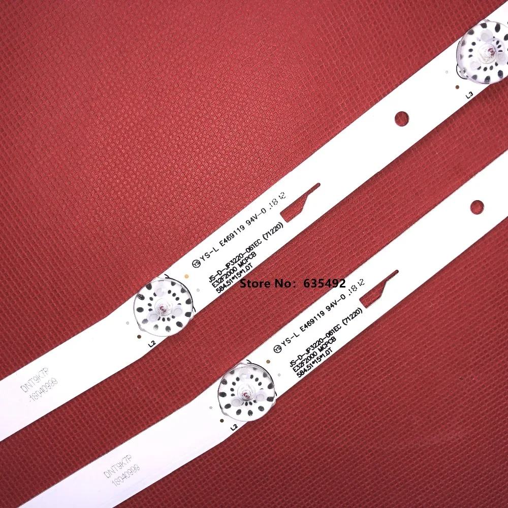 LED Backlight Strip 6 Lamp For AKAI JS-D-JP3220-061EC E32F2000 MCPCB AKTV3222 NUOVA ST3151A05-8 V320BJ7-PE1 AKTV3212 AKTV3216 | Лампы и