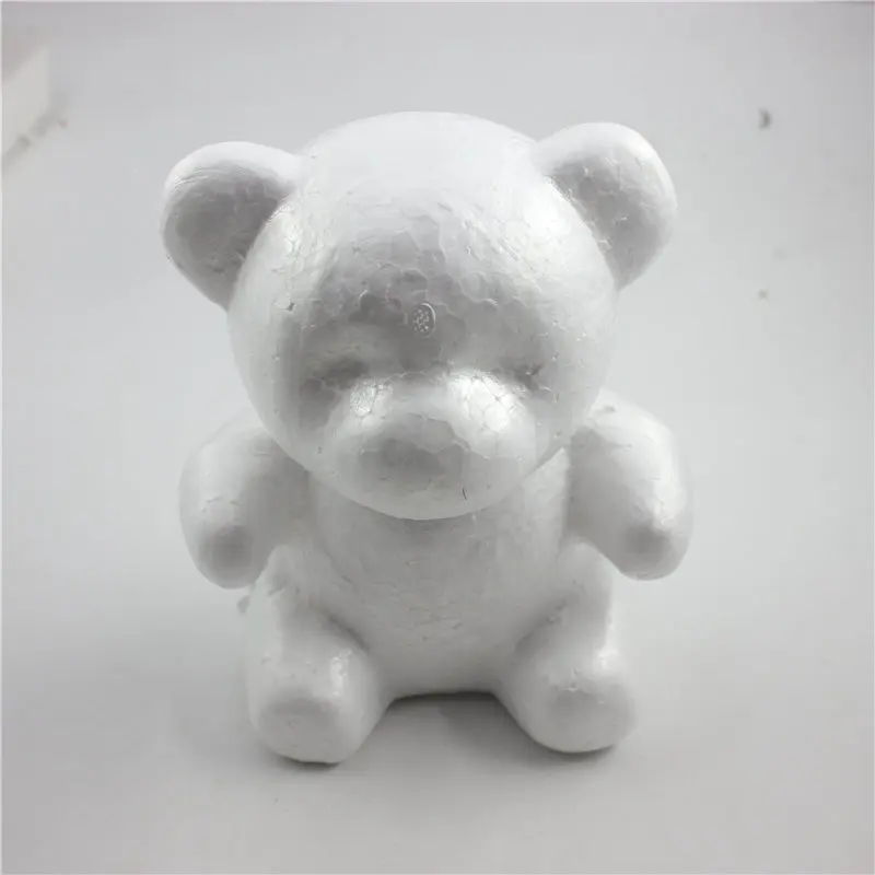 foam bear 1 шт 160 мм моделирование пенополистирола пенопласт медведь белые шары для поделок для DIY рождественские украшения принадлежности подарки - Цвет: foam bear