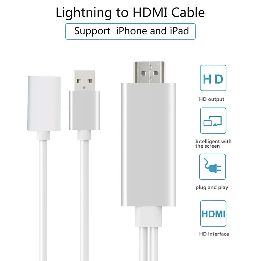 1080P Full HD Поддержка проектора с HDMI выходным интерфейсом I6 Plug And Play поддержка телефонных устройств подключение ТВ длина 2 м кабель