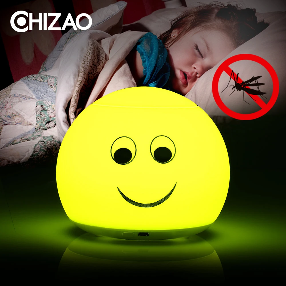 CHIZAO мягкий силиконовый дышащий светодиодный ночник 3 режима противомоскитная