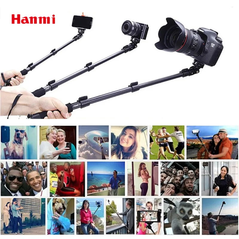 Высокое качество YunTeng 088 монопод для Gopro селфи палка монопод штатив+ держатель для телефона для iPhone Gopro Hero camera HD