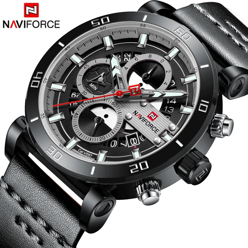 Часы NAVIFORCE мужские спортивные водонепроницаемые кварцевые | Наручные часы