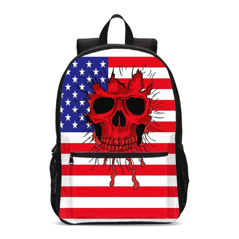 

Skulls Flap 3D Printed Boys School Bags Large Backpack Teenager Bagpack Student Casual Travel Shoulder Bag Mochila De La Escuela