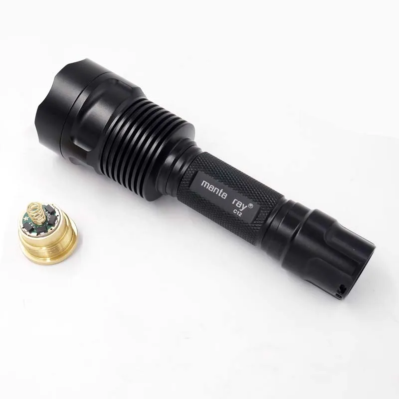 Cree XP-L HI V3 AMC7135 светодиодный фонарик, лампа, светильник для охоты, Походов, Кемпинга, Manta Ray, черный C12 XP L, высокий ток