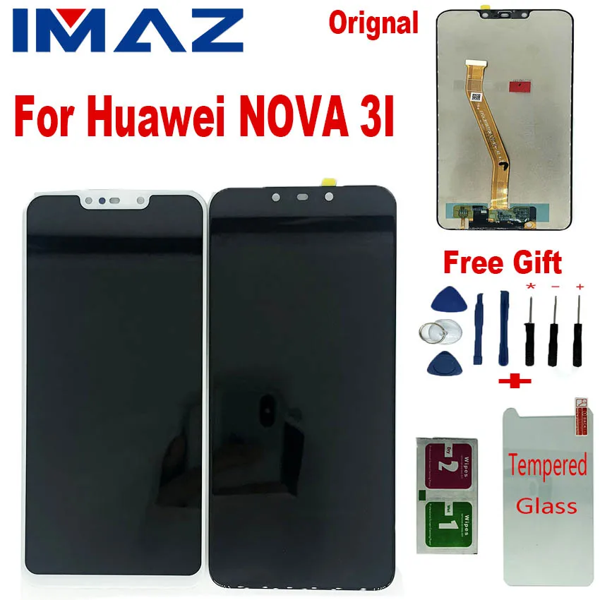 

IMAZ Original 6.3" LCD For Huawei Nova 3i INE LX2 L21 LCD Display Touch Screen Digitizer Assembly For Huawei P Smart Plus LCD