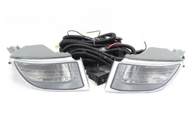 СВЕТОДИОДНЫЙ DRL Дневной светильник противотуманная фара в сборе для Toyota Land Cruiser Prado 2003-2009, 12-тивольтная галогенная лампа для задних фар переднего бампера светильник