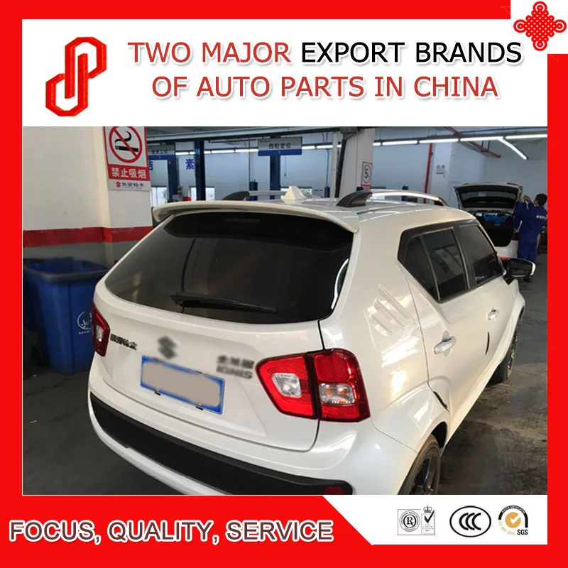 

High quality Black white color ABS Ignis rear roof wing spoiler for Ignis 2016 2017 2018