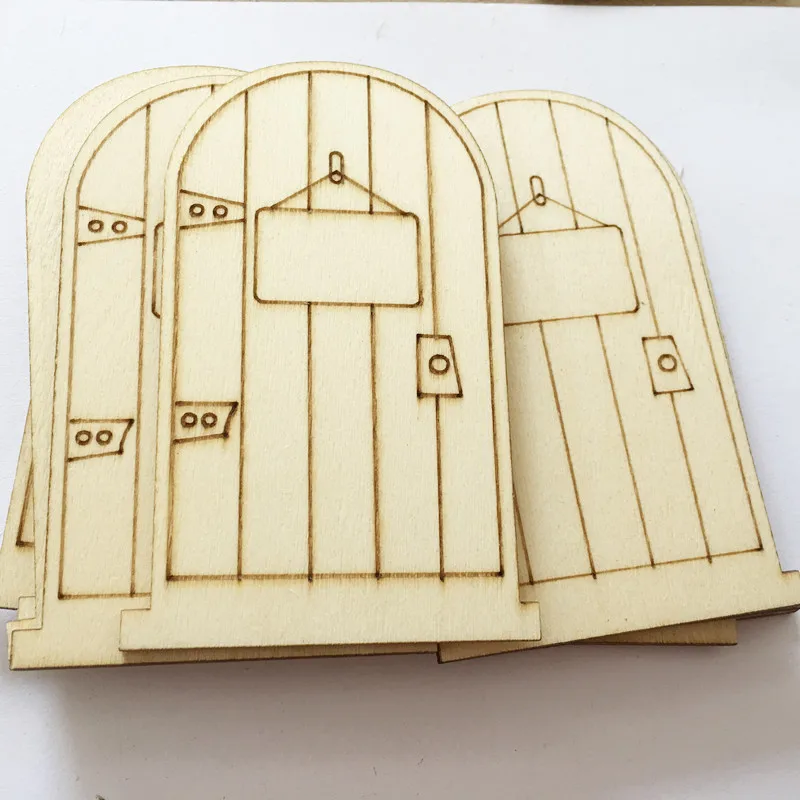 50 шт. сказочные мини двери эльфийские деревянные украшения для рукоделия Декор