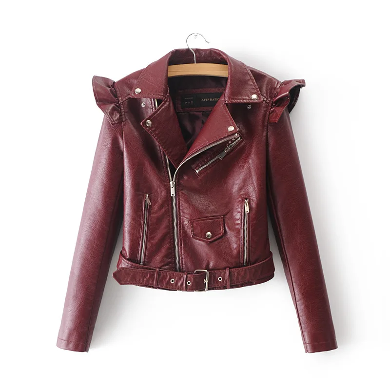Новая женская мотоциклетная куртка на молнии Базовая весну Байкерская короткая
