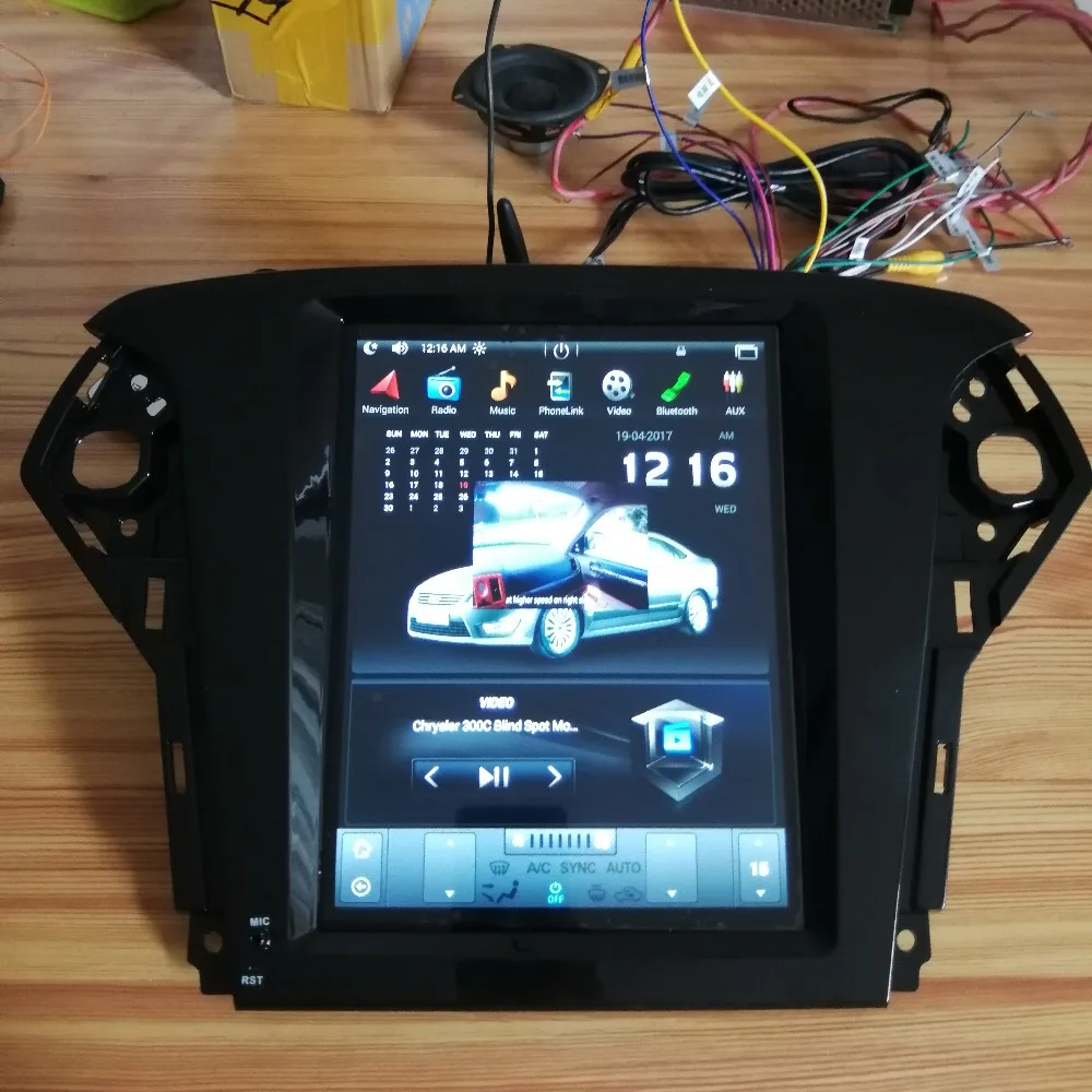 Android 1/2GB 16 GB/32/64 GB gps Navi 10," вертикальный Экран Tesla Стиль автомобильный мультимедийный DVD для Ford Mondeo 2007-12 с BT/RDS/Радио