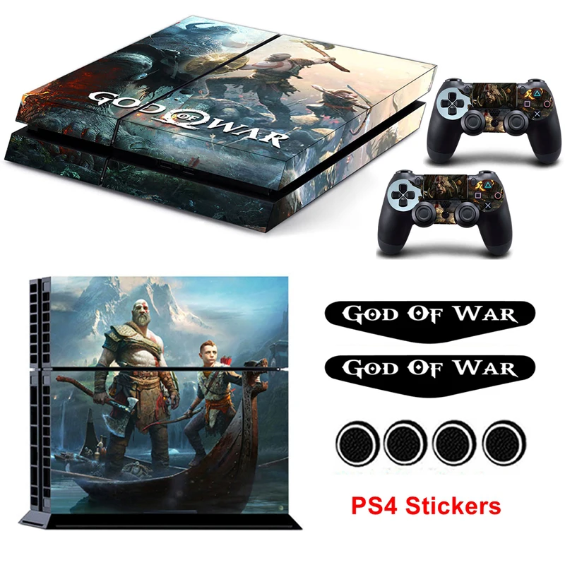 Наклейки для кожи PS4 игра Бог войны PlayStation 4 и 2 контроллера виниловые наклейки