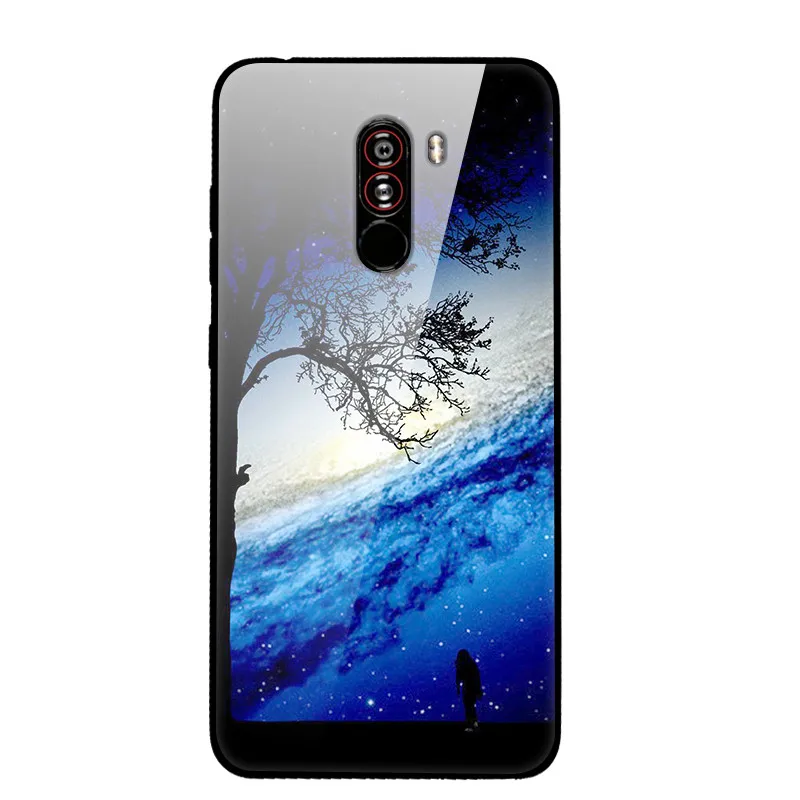 14 Для xiaomi POCOPHONE F1 POCO F1 6 ГБ 64 Гб чехол из закаленного стекла с изображением планеты Космос чехол из стекла для xiaomi Poco F1 Pocophone F1 - Цвет: 14