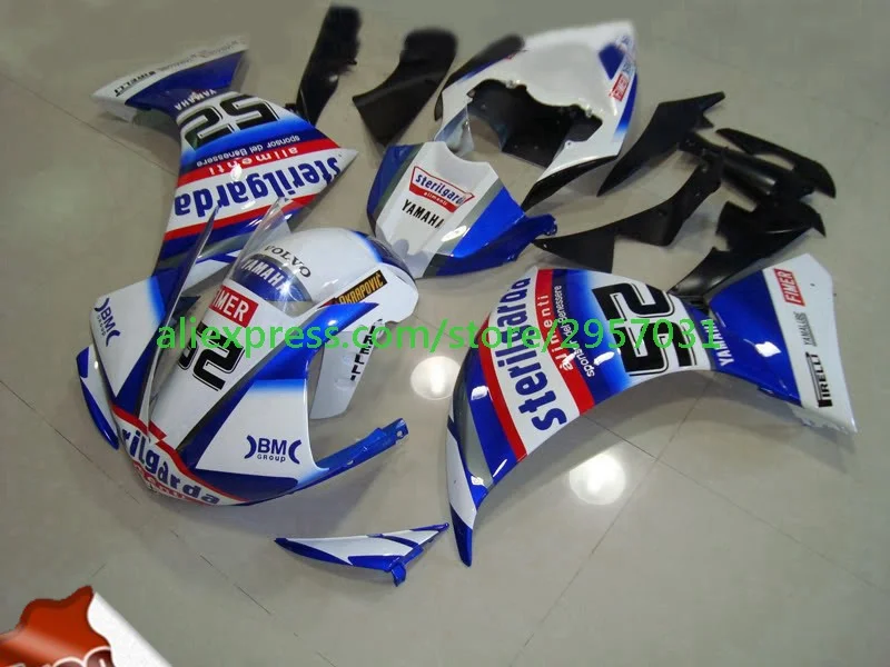 

Free screws+gifts Fairings Injection Mold For For Yamaha YZF1000 R1 09 10 11 White Blue 25 2009 2010 2011 Fairing Kit