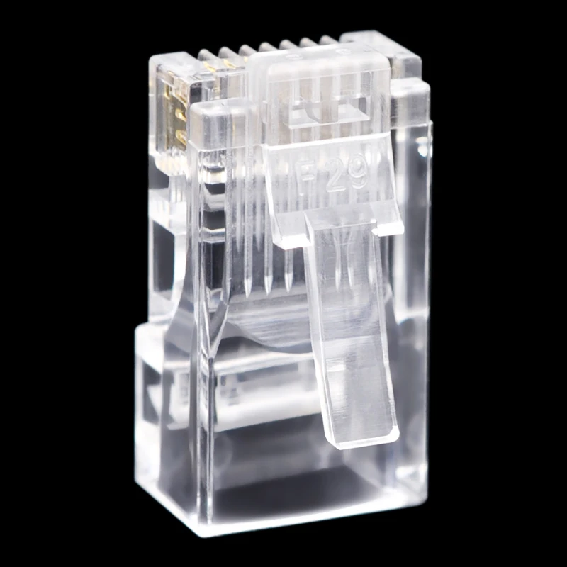 Перфорированные Разъемы Ethernet CNCOB Cat5e RJ45 8P8C 50u позолоченные модульные Сетевые