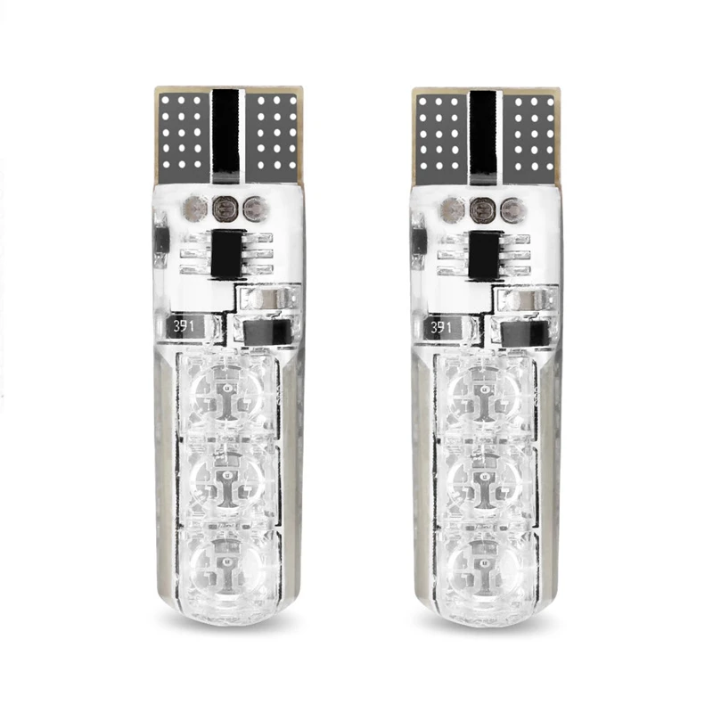2 шт. многоцветный Автомобильный светодиодный светильник 6 SMD 5050 RGB W5W 194 168