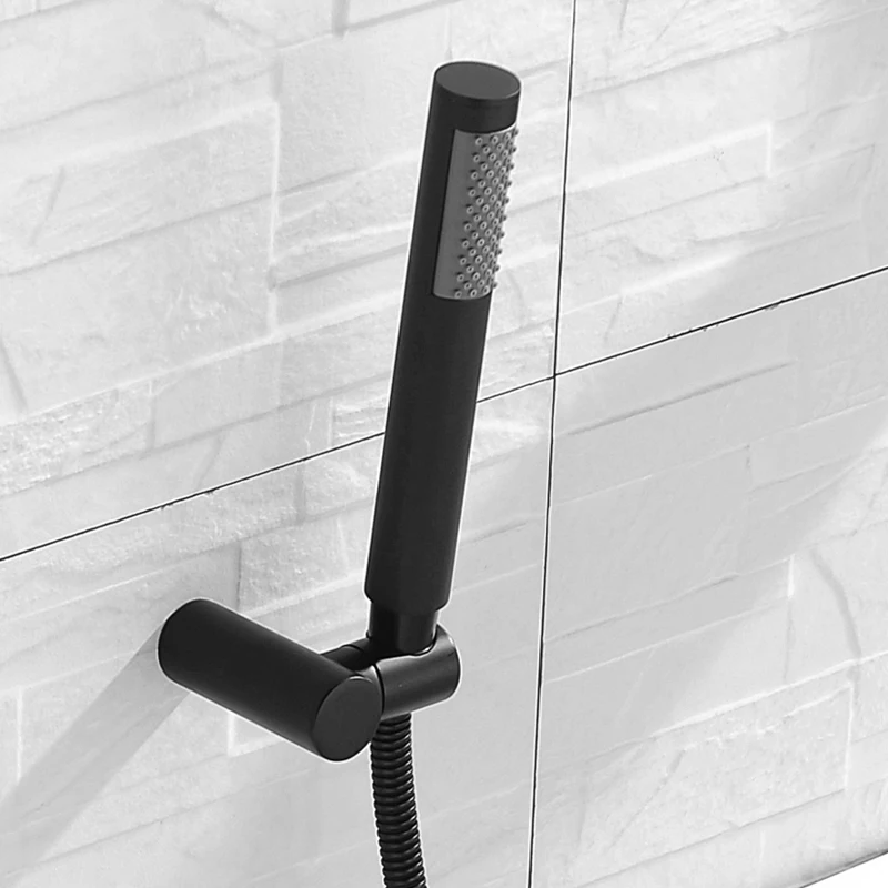 hotel any stream high pressure hand held shower head black bathroom wall mount brass shower sprayer set with hose shower holder free global shipping
