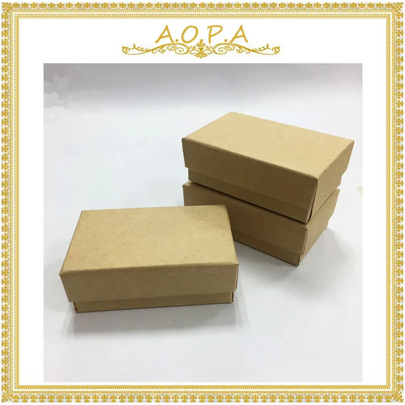 #21K Бесплатная доставка 100 шт. коробка из крафт бумаги с хлопковым наполнителем