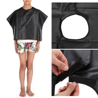 black hairdressing gown apron waterproof children adults hair cutting cape tool hair cutting tool nylon shawl