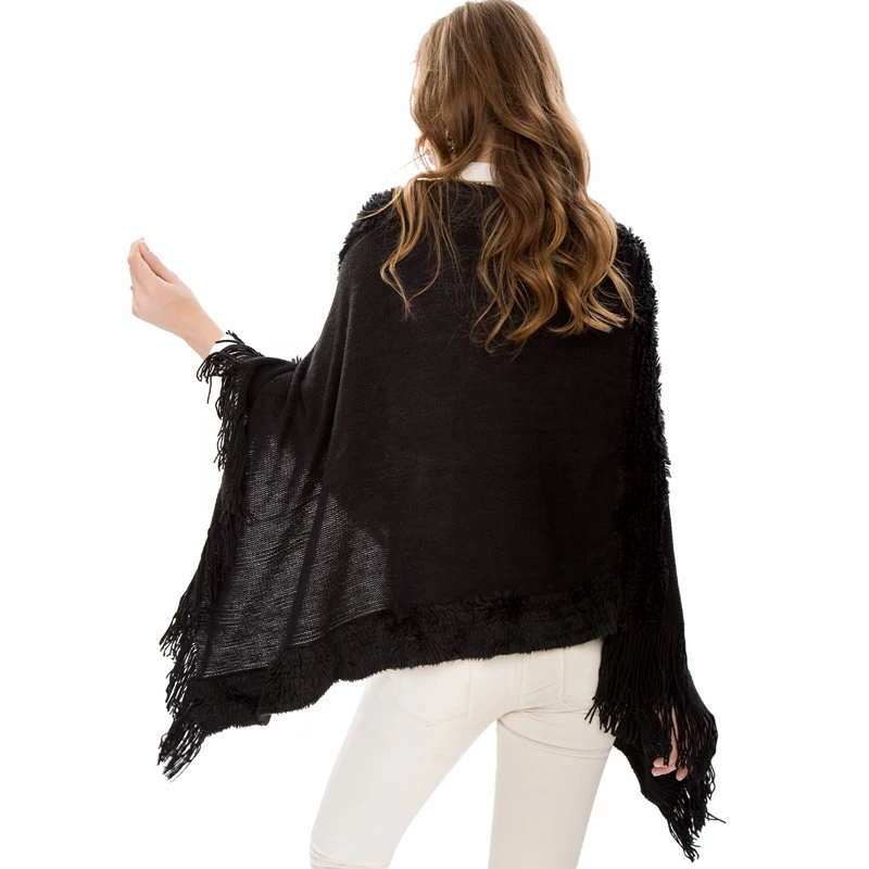High Quality Faux Fur Women Pashmina Solid Color Cashmere Scarf Tassel Ladies Winter Thick Warm Female Fashion Shawl&ampCapes | Аксессуары