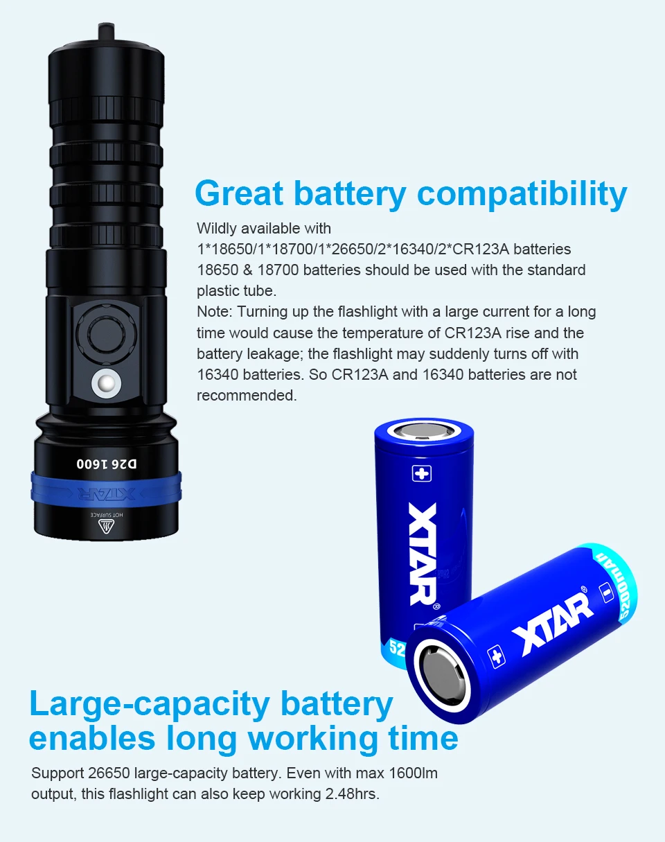 XTAR D26 1600 фонарик для дайвинга CREE XHP35-HI D4 1600 люмен луч расстоянии 432 м магнитный переключатель torch 100 м глубина погружения