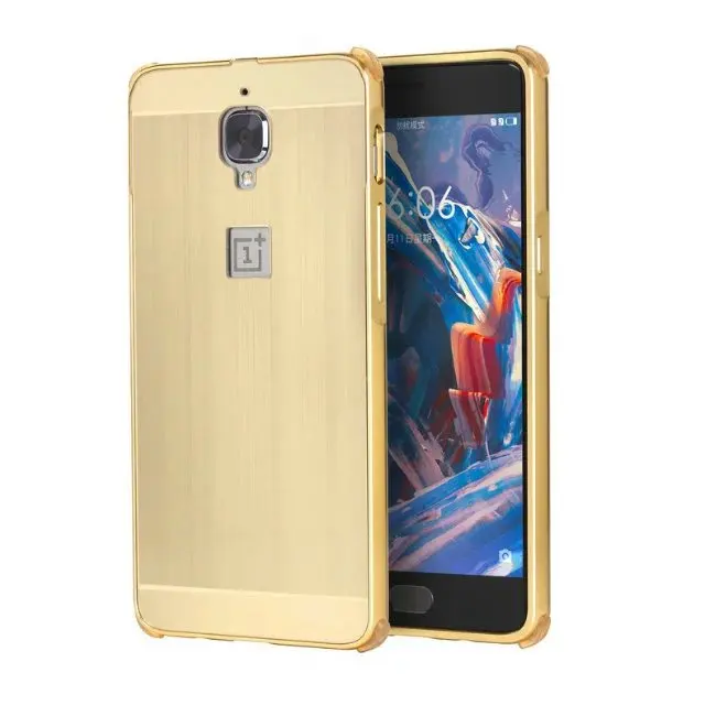 Для oneplus 3/три/один плюс 3/1 + 3 покрытие металла Алюминий бампер Матовый PC акрил 2 in1