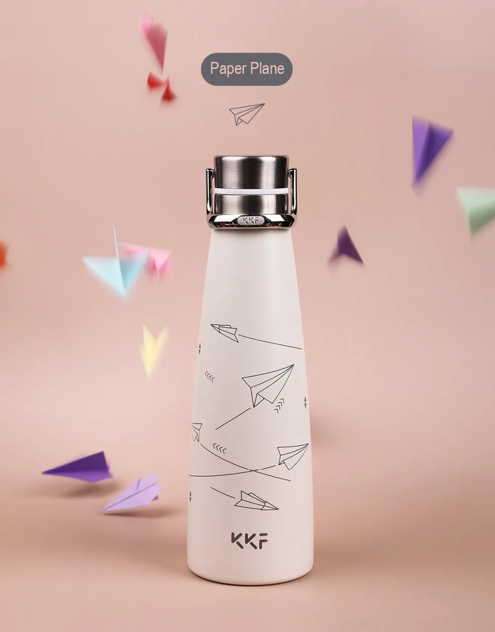 Xiaomi KKF Вакуумная бутылка с узором версия 24h изоляционные термосы из нержавеющей стали Термос колба дорожная кружка 475 мл портативная чашка