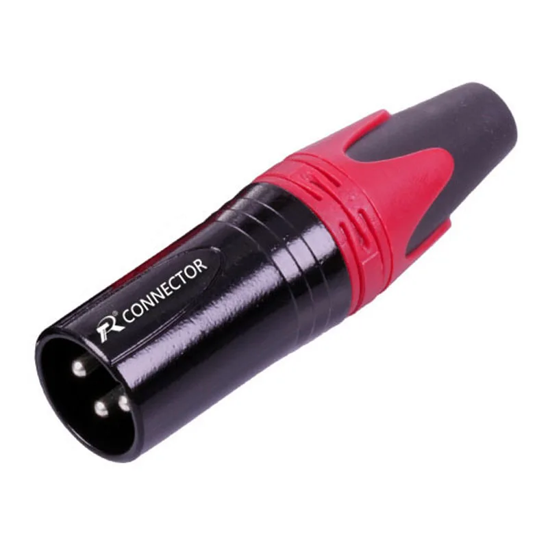 1pc red male 1 шт. NC3MXX и NC3FXX XLR разъем, 3 Pin, пайка XL штекер и Женский Разъем Аудио Микрофон разъем для микрофона, 7 цветов - Цвет: 1pc red male