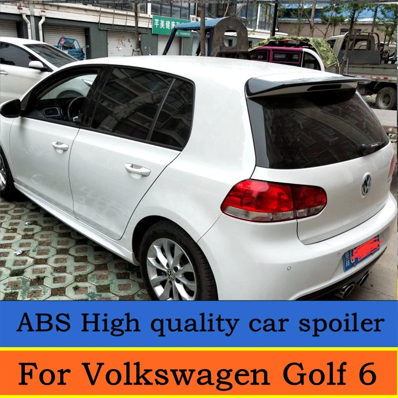 Для VW Golf 6 2010 2013 Спойлер ABS Материал заднее крыло автомобиля праймер цвет задний