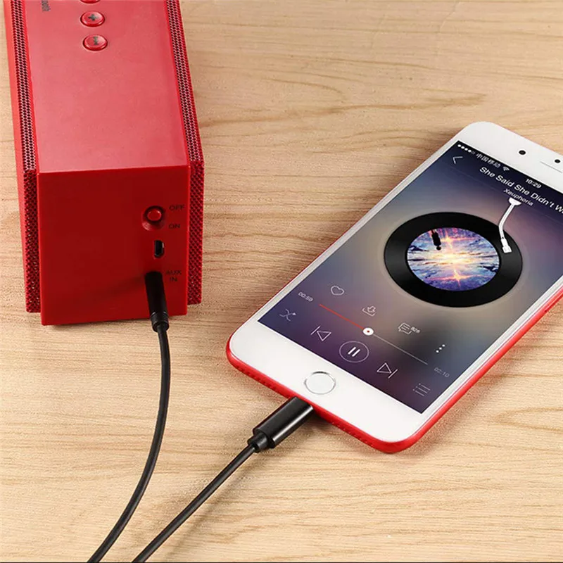 Lightning/Aux 3 5 мм Женский кабель автомобильный AUX адаптер аудио Мужской 1 м наушники