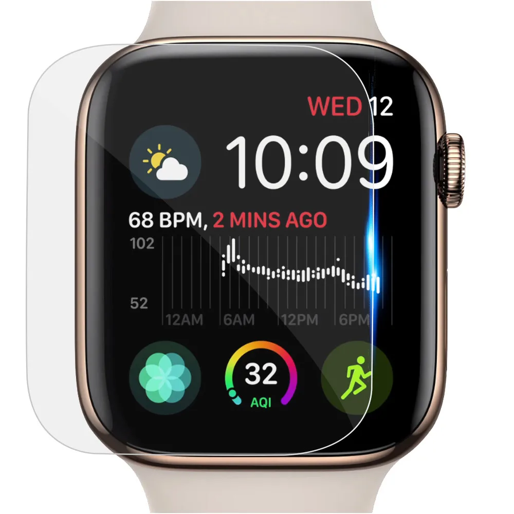 5 упаковок защитная пленка для экрана из ТПУ с полным покрытием Apple Watch серии 4 (44
