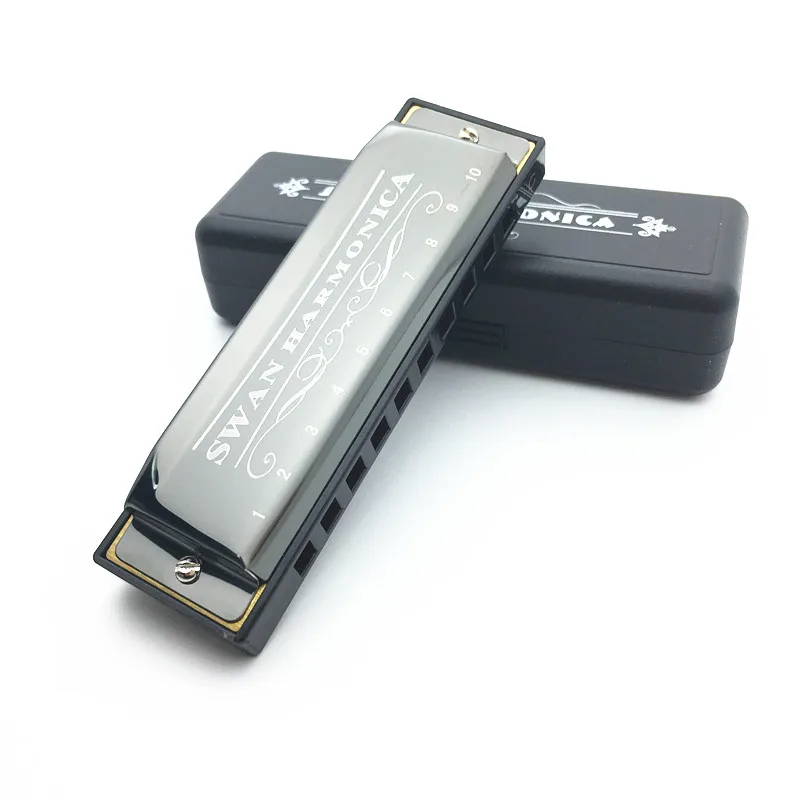 Новейшие Лебеди губные гармошки 10 отверстие 20 Тон диатонический блюз Арфа всей