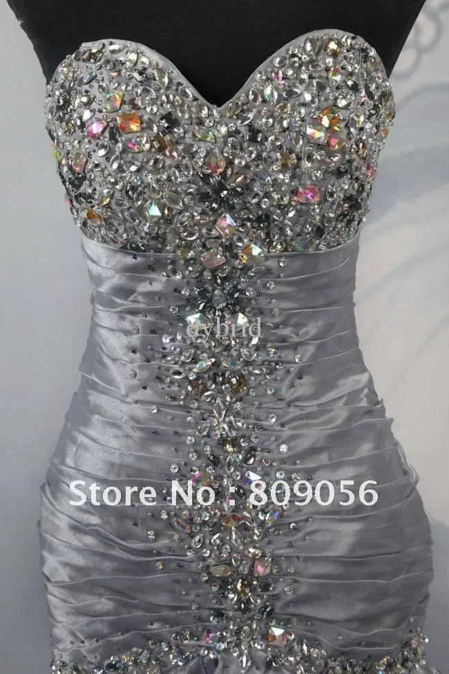 Free Shipping 100% Quality Guarantee Fashion Gray Sweetheart Beading Organza Sexy New Sleeveless Bridal Wedding Dress Gown | Свадьбы и