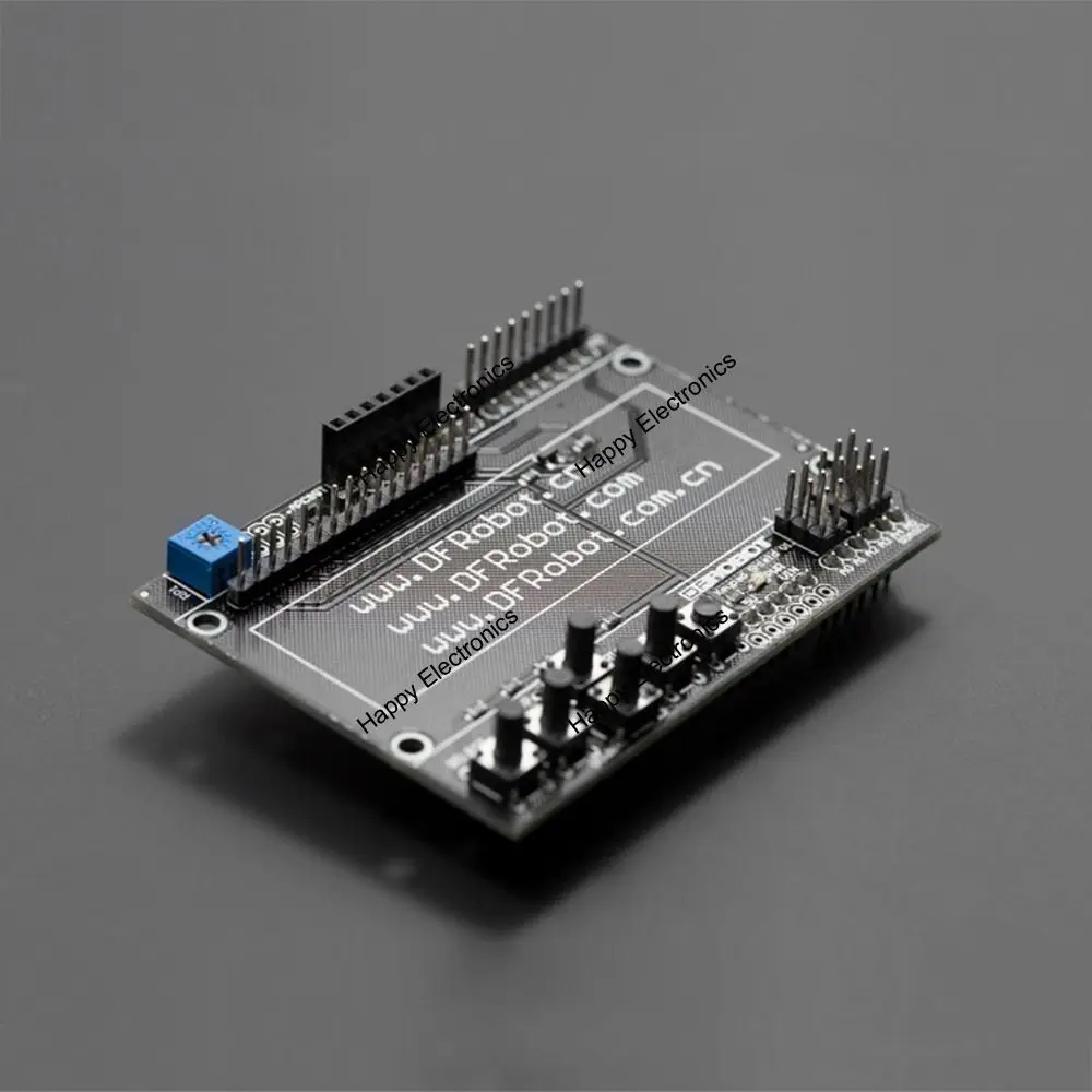 DFRobot задняя панель PCB 1602 ЖК клавиатура щит для arduino 5 В с потенциометром