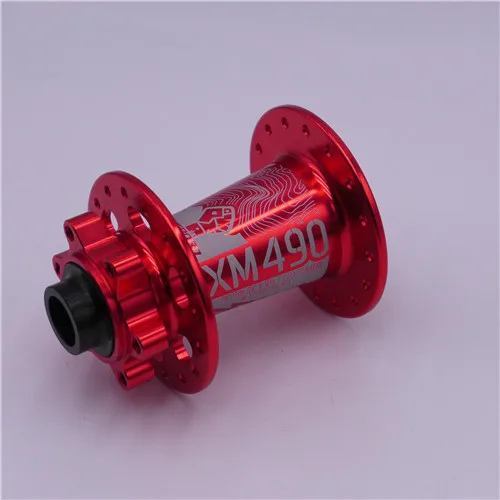 Red Thru KOOZER XM490 MTB горный велосипед передний подшипник ступицы 32 отверстия QR& Thru 100*9 мм и 100*15 мм 6 болтов - Цвет: Red Thru