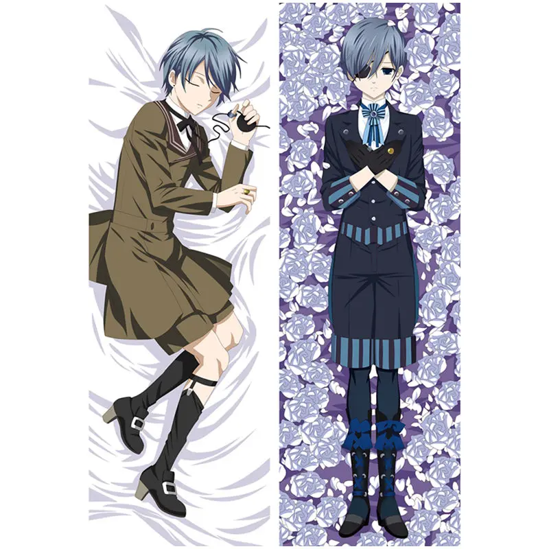 Аниме Черный Bulter наволочки Kuroshitsuji Dakimakura Чехол сексуальные девушки 3D двухсторонняя постельные принадлежности обниматься тела Чехол BB02A