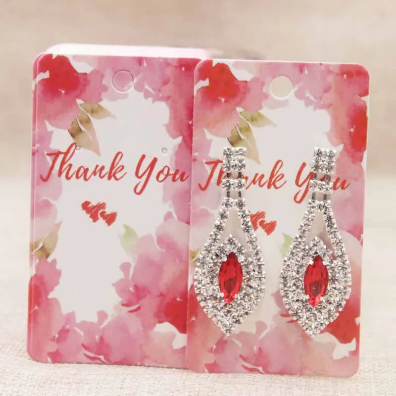 card same as pic 50 шт./лот бумажные ювелирные изделия падение упаковка для серег карты мульти цветок дизайнерские серьги пакет карты белый/Крафт DIy спасибо серьги карта - Цвет: card same as pic