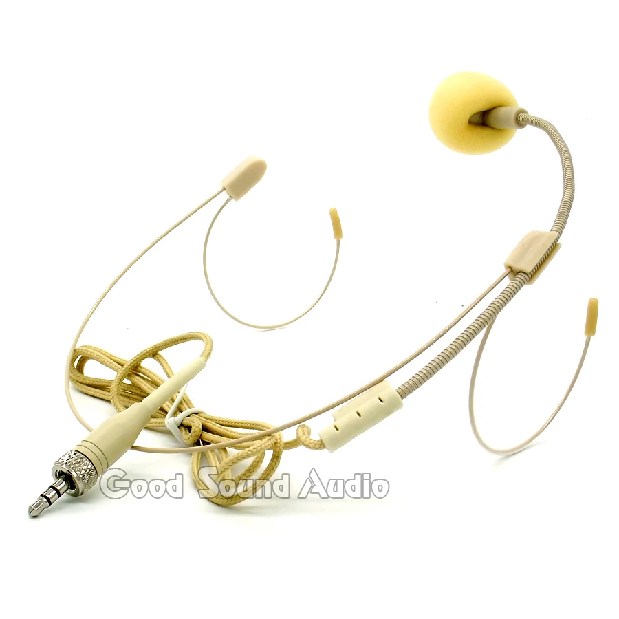 Бежевый стерео разъем 3 5 мм с двойным ушным крючком гарнитура микрофоном