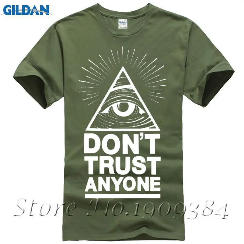 Одежда высшего качества с коротким рукавом не доверять никому принт Мужская