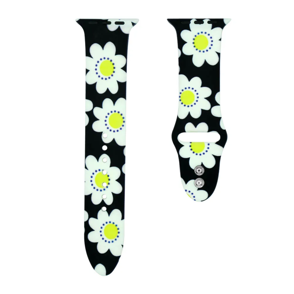 10 YUKIRIN спортивный силиконовый ремешок для Apple Watch band Case 38 42 мм 40 мм 44 мм для iwatch series 4 3 2 1 ткань с батиком в африканском стиле браслет - Цвет ремешка: 10