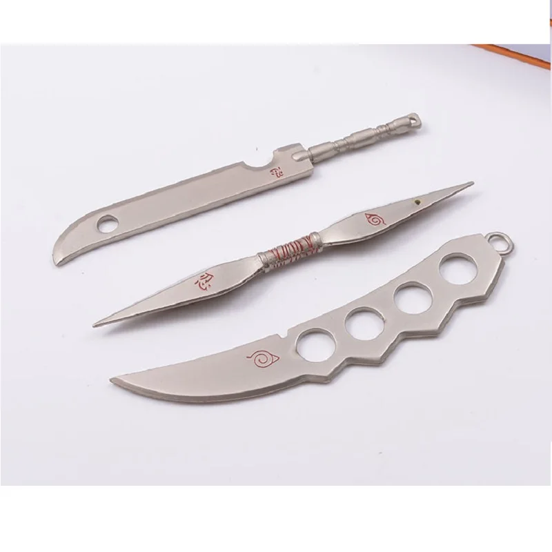 Наруто мини металлическое оружие Модель Hatake Kakashi Deidara Kunai Shuriken меч кунай нож 7 шт.