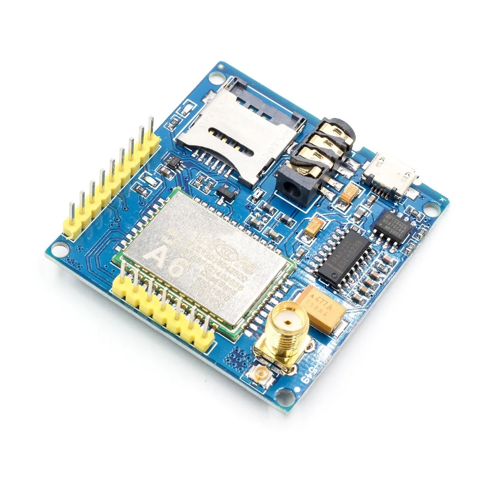 Модуль A6 GSM GPRS последовательный модуль TTL/RS232 макетная плата с антенной поддержкой
