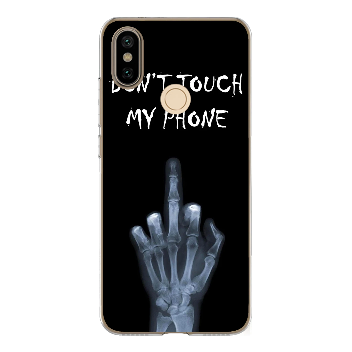 For Xiaomi Mi A2 6X Case Cover 5.99&quot Soft TPU Silicone Cool Middle Finger Smiley Teeth Cat Saw Panda Bear Painted Phone |