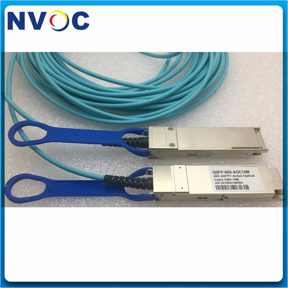 Активный оптический кабель OM3 50/125 Mellanox совместимый с 40G QSFP + AOC 30 м (98 футов) |